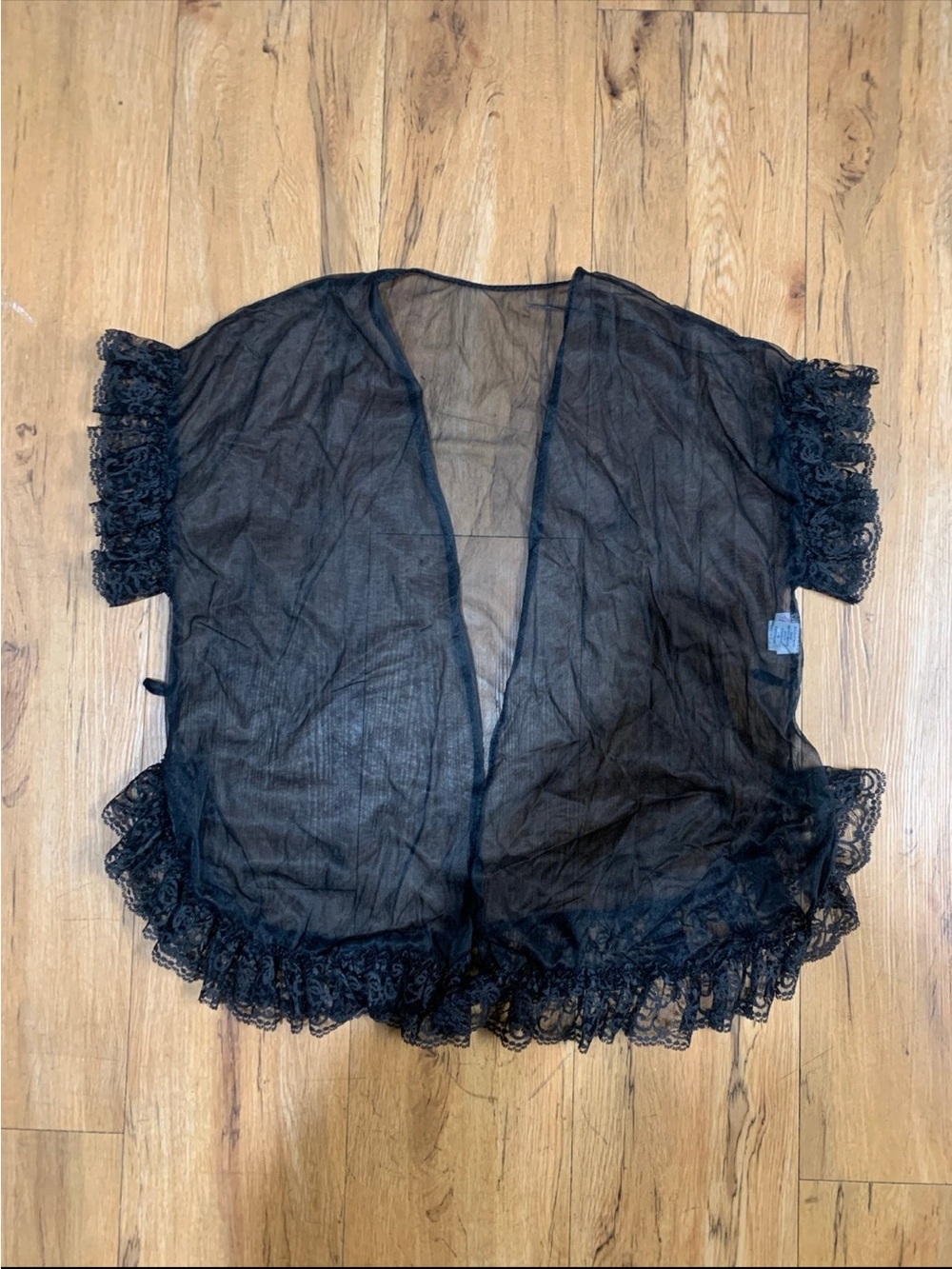 Fredericks of Hollywood black housecoat